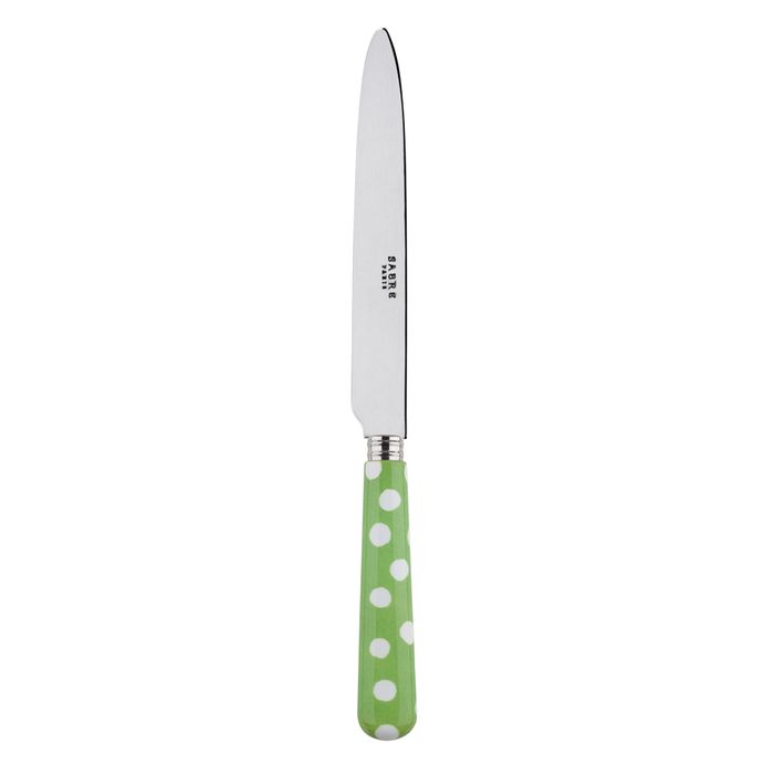 Sabre White Dots Garden Green 24cm Dinner Knife