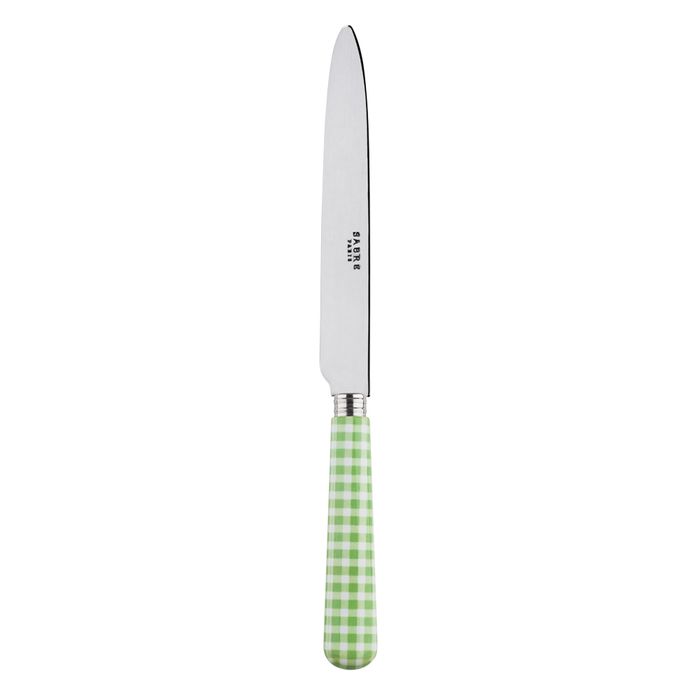 Sabre Gingham Garden Green 24cm Dinner Knife
