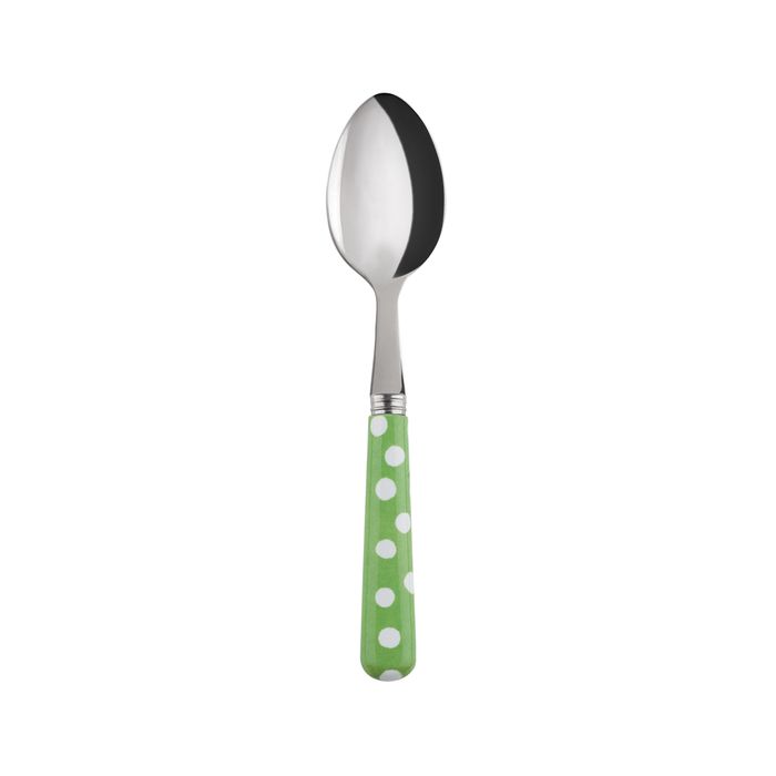 Sabre White Dots Garden Green 16cm Tea Spoon