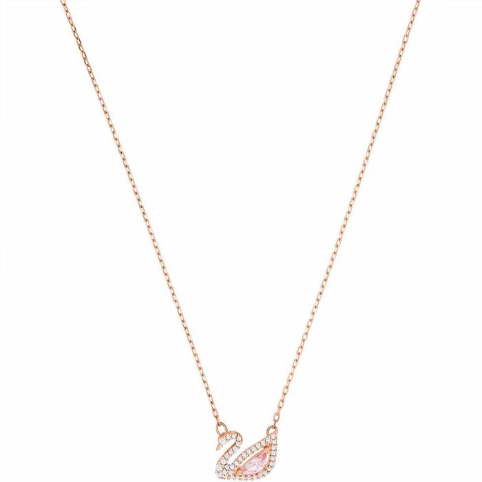 Swarovski Dazzling Swan Necklace, Multicoloured, Rose Gold Plated