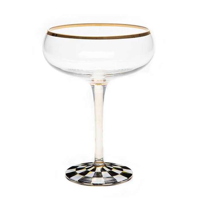 Mackenzie-Childs Courtly Check Cocktail Coupe 