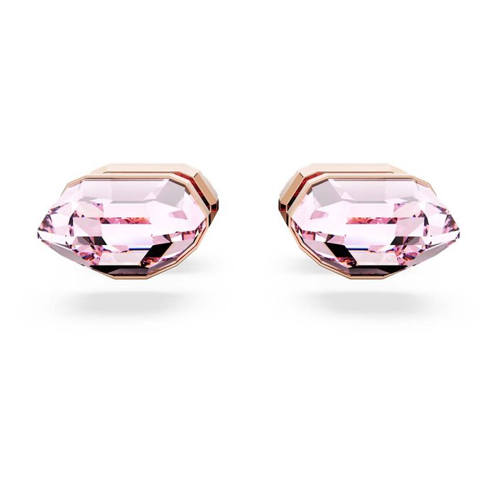 Swarovski Lucent Stud Earrings, Pink, Rose gold-tone plated