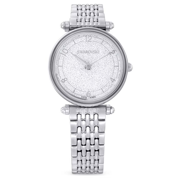 Swarovski Crystalline Wonder watch, Swiss Made, Metal bracelet, Silver tone, Stainless steel