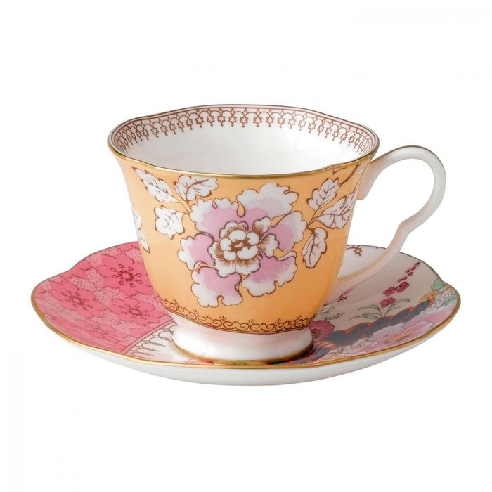 Wedgwood Butterfly Bloom Tea Cup & Saucer, Yellow
