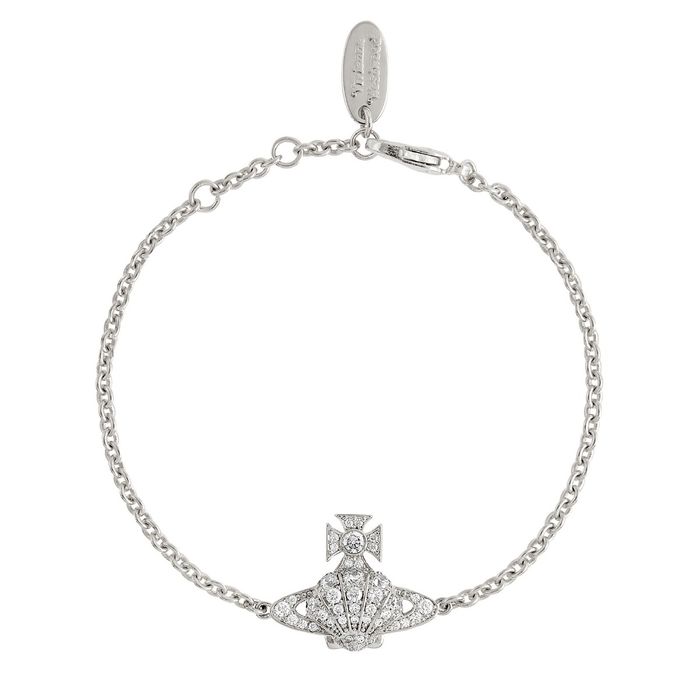 Vivienne Westwood Natalina White Bracelet, Platinum Plated