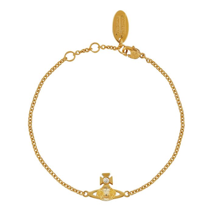 Vivienne Westwood Allie Canary Bracelet, Gold Plated