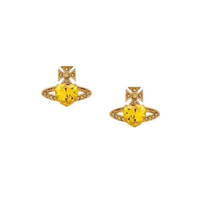 Vivienne Westwood Ariella Light Colorado Topaz Crystal Earrings, Gold Plated