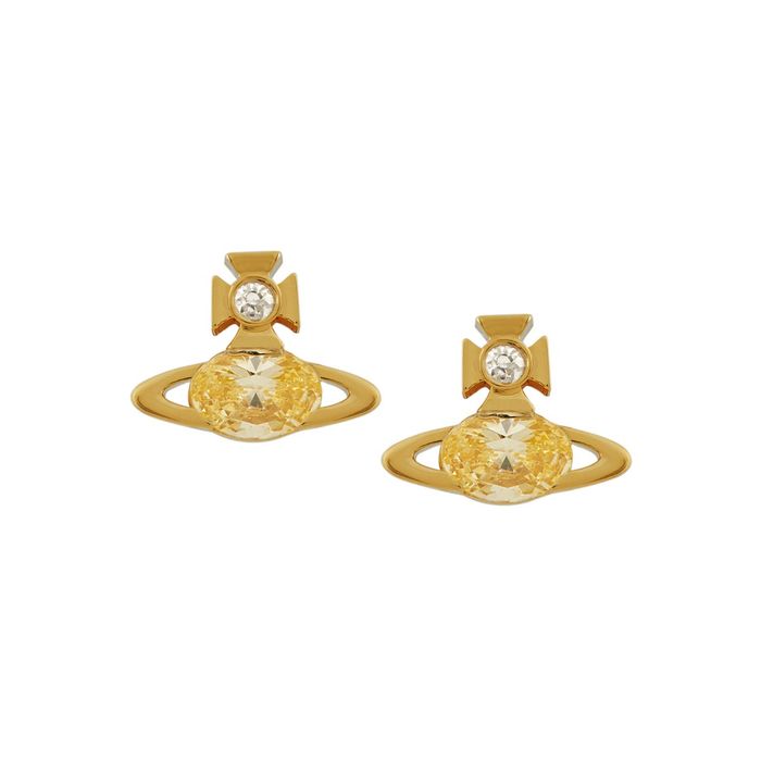 Vivienne Westwood Allie Canary Earrings, Gold Plated