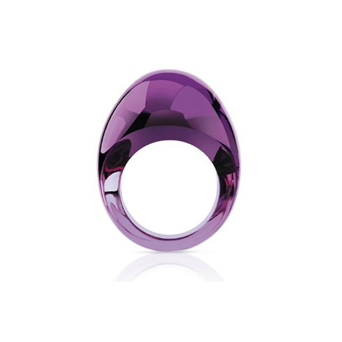 Lalique Cabochon Purple Ring, Size 57