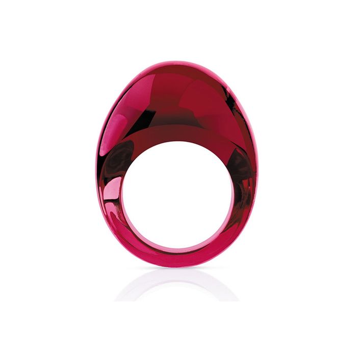 Lalique Cabochon Red Ring, Size 55