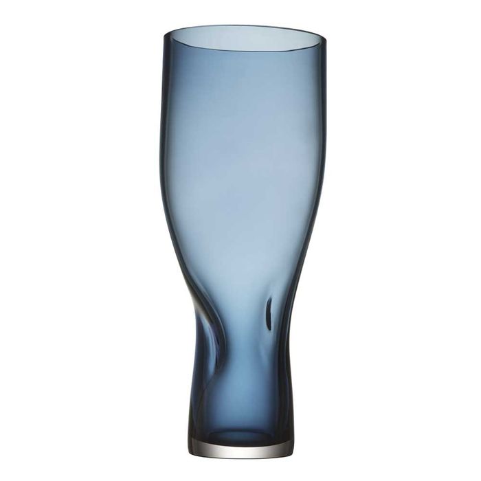 Orrefors 34cm Blue Squeeze Vase