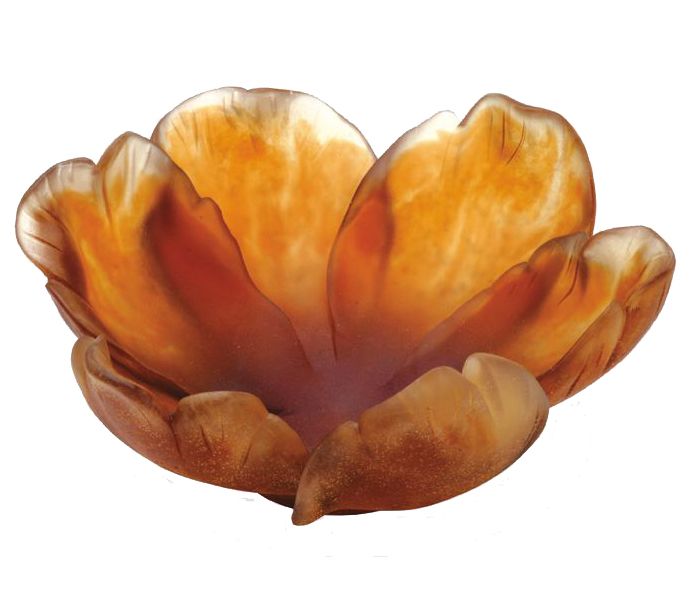 Daum Tulip Amber Bowl