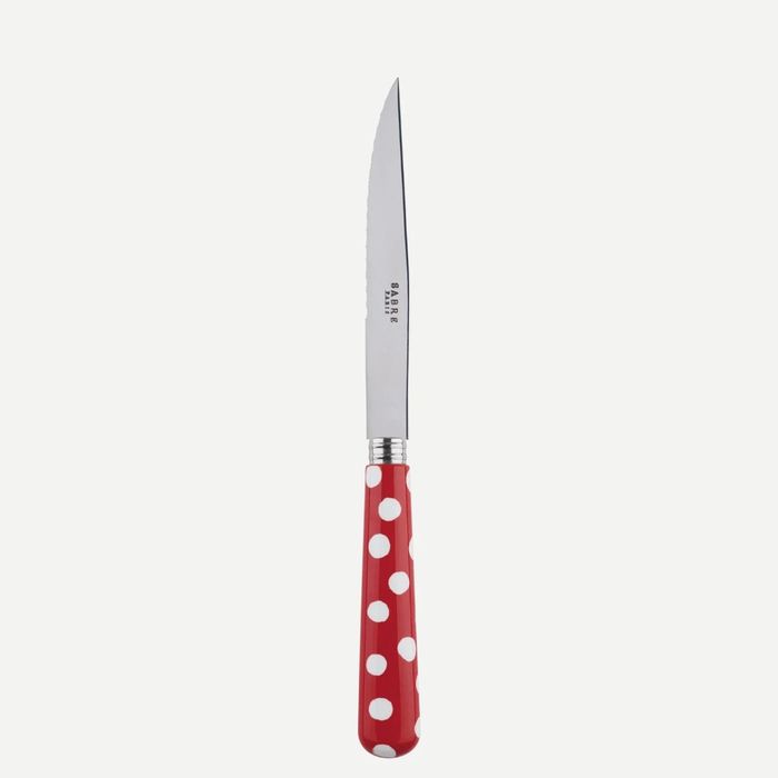Sabre White Dots Red 23cm Steak Knife