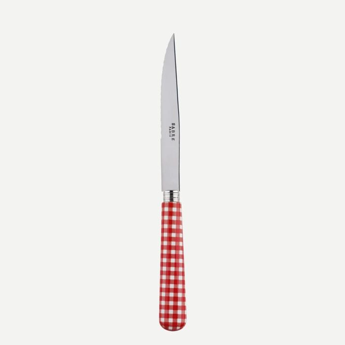 Sabre Gingham Red 23cm Steak Knife