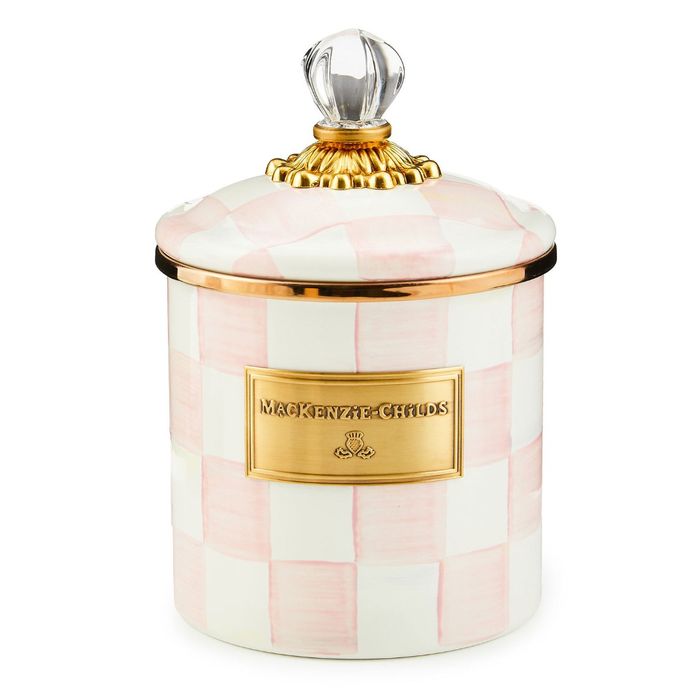 Mackenzie-Childs Rosy Check Small Canister