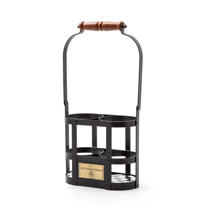 Mackenzie-Childs Courtly Check Wine Carrier
