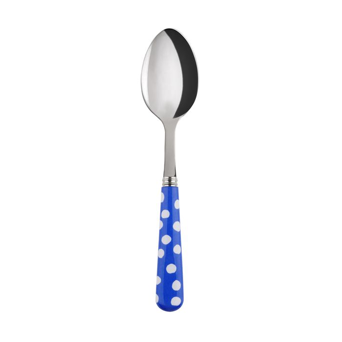Sabre White Dots Lapis Blue 19cm Dessert Spoon
