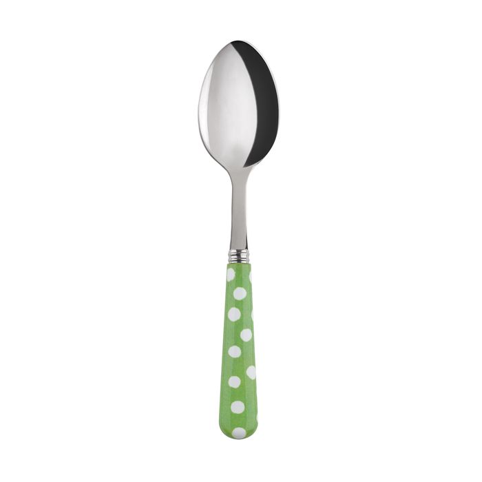 Sabre White Dots Garden Green 19cm Dessert Spoon