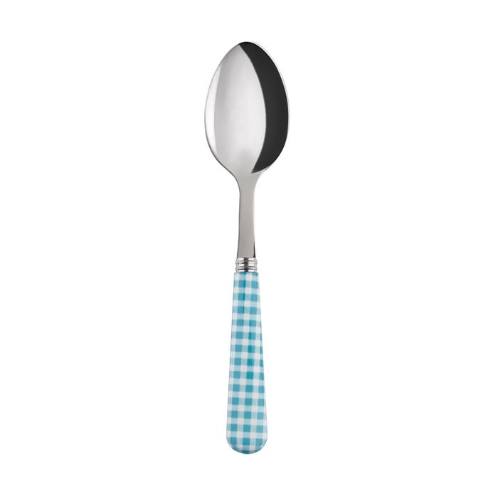 Sabre Gingham Turquoise 19cm Dessert Spoon