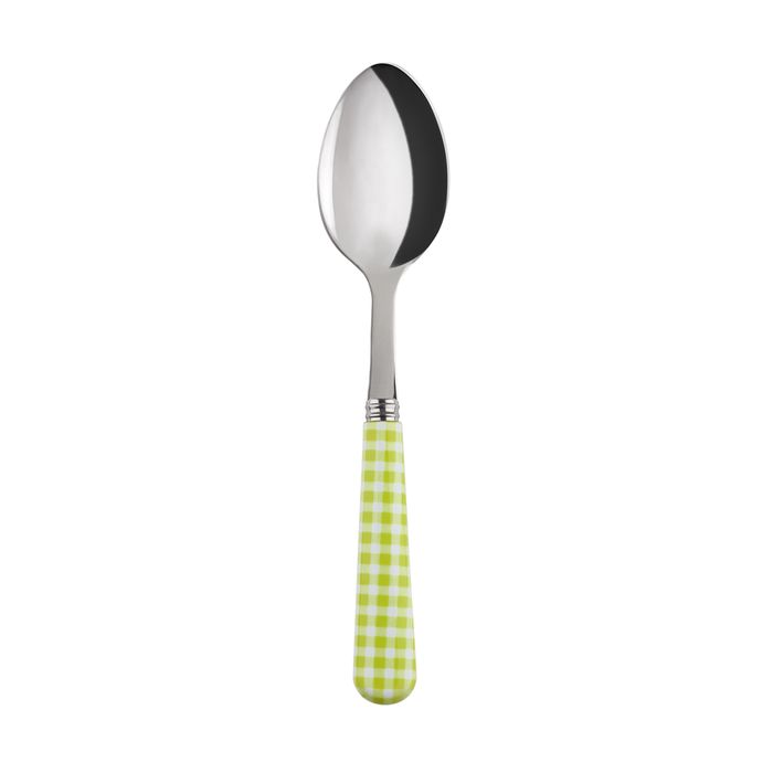 Sabre Gingham Light Green 19cm Dessert Spoon