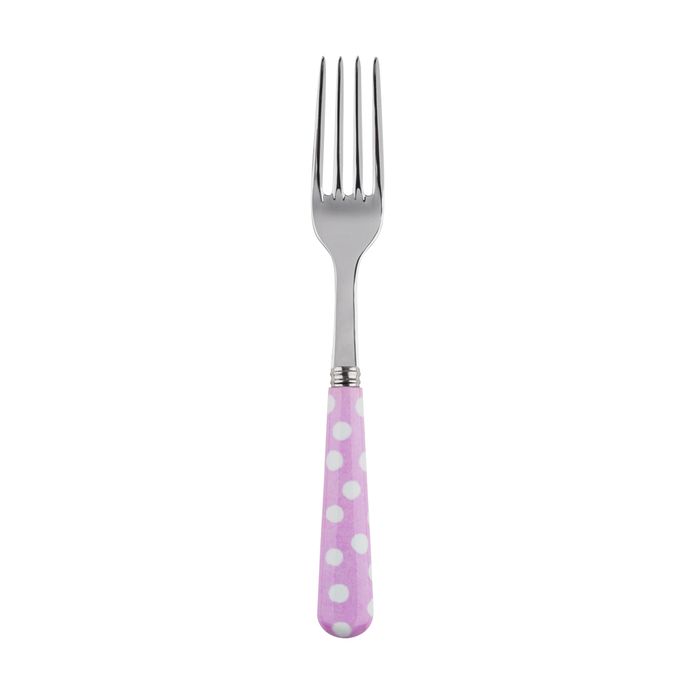 Sabre White Dots Pink 19cm Salad Fork