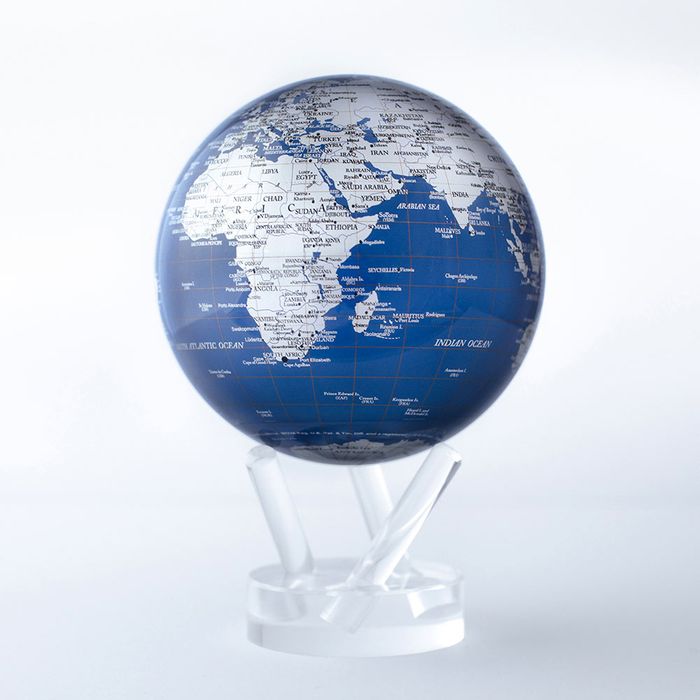 MOVA Blue and Silver 4.5 Inch Globe