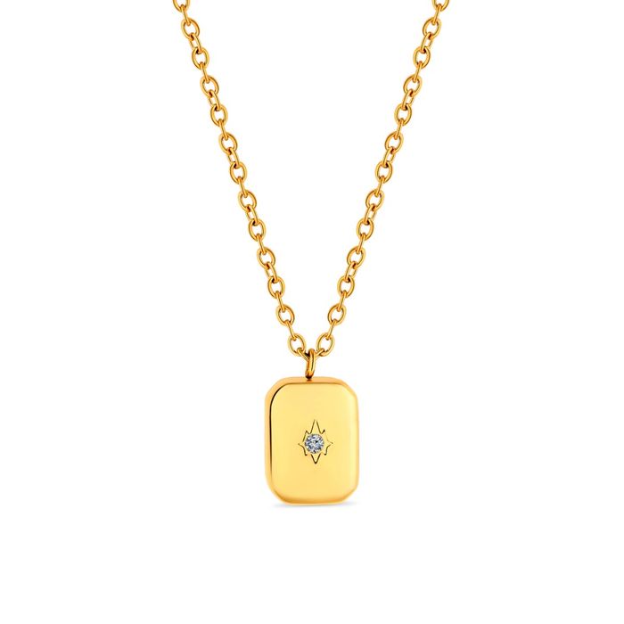 Amori Box Necklace, Gold