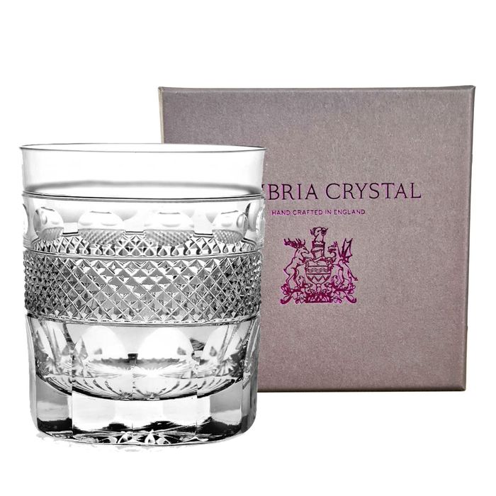 Cumbria Crystal Grasmere Double Old Fashioned Whisky Tumbler (Single) + Presentation Box