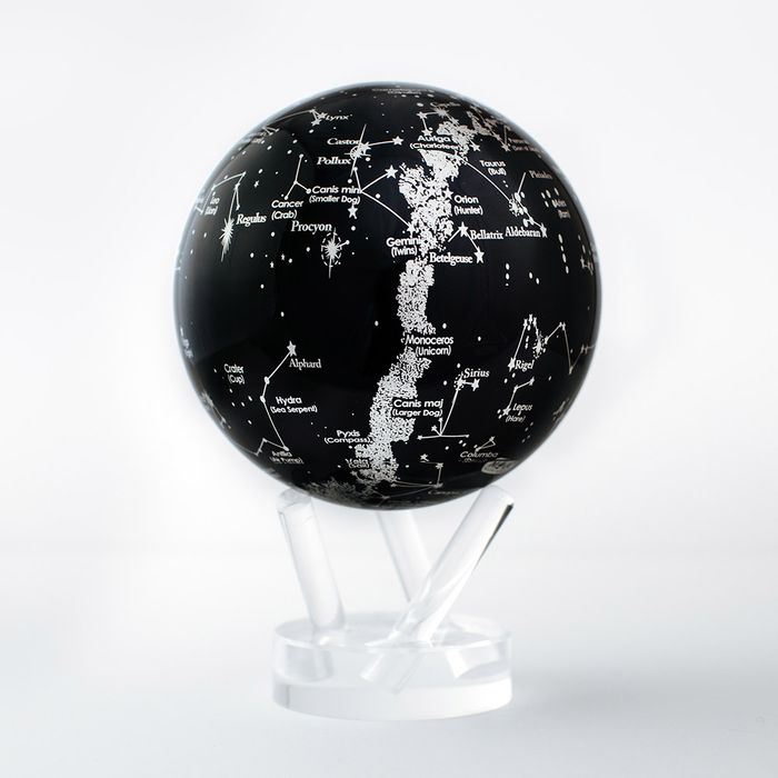 MOVA Silver & Black Constellations 4.5 Inch Globe