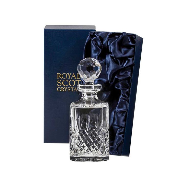 Royal Scot Crystal Edinburgh Square Spirit Decanter, 245mm