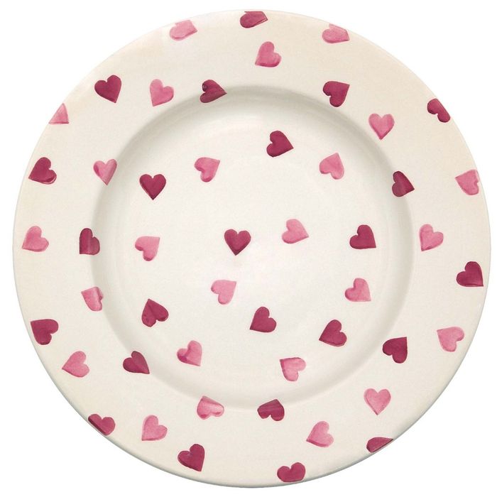 Emma Bridgewater Pink Hearts 10 1/2 Inch Dinner Plate