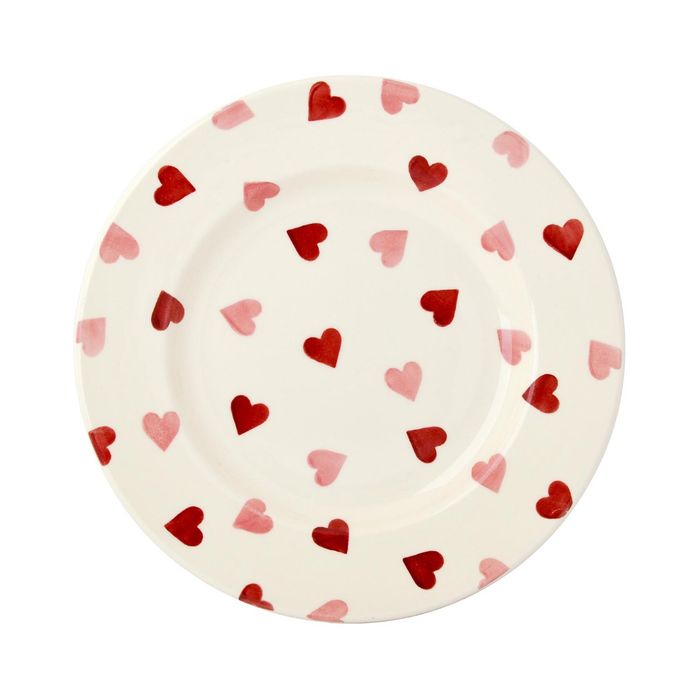 Emma Bridgewater Pink Hearts 8 1/2 Inch Dessert Plate