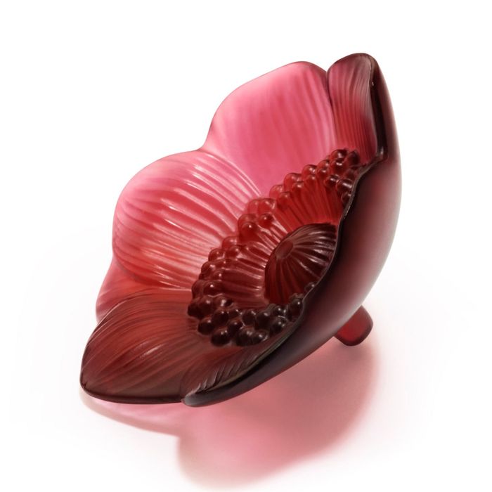 Lalique Red Small Anemone