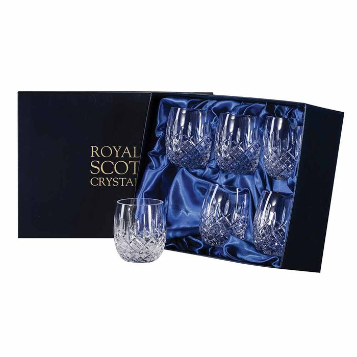 Royal Scot Crystal London Six Barrel Tumblers, 85mm