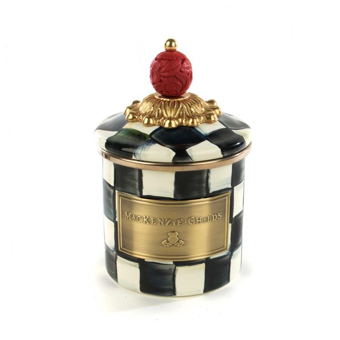 Mackenzie-Childs Courtly Check Mini Canister