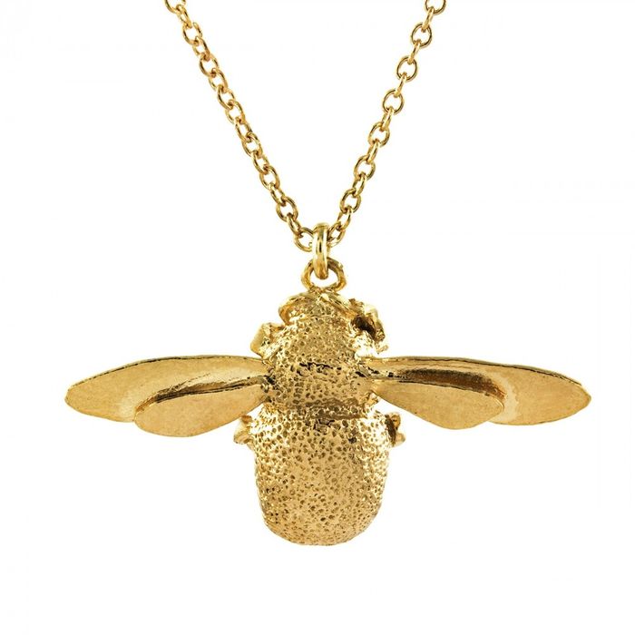 Alex Monroe Bumblebee Necklace, Gold Plated