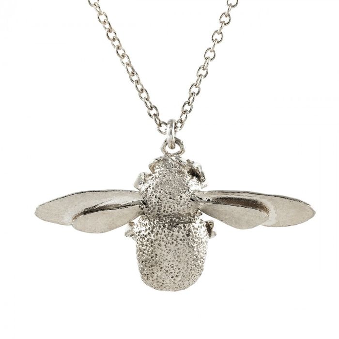 Alex Monroe Bumblebee Necklace, Sterling Silver