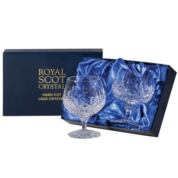 Royal Scot Crystal London 2 Crystal Brandy Glasses, 132mm
