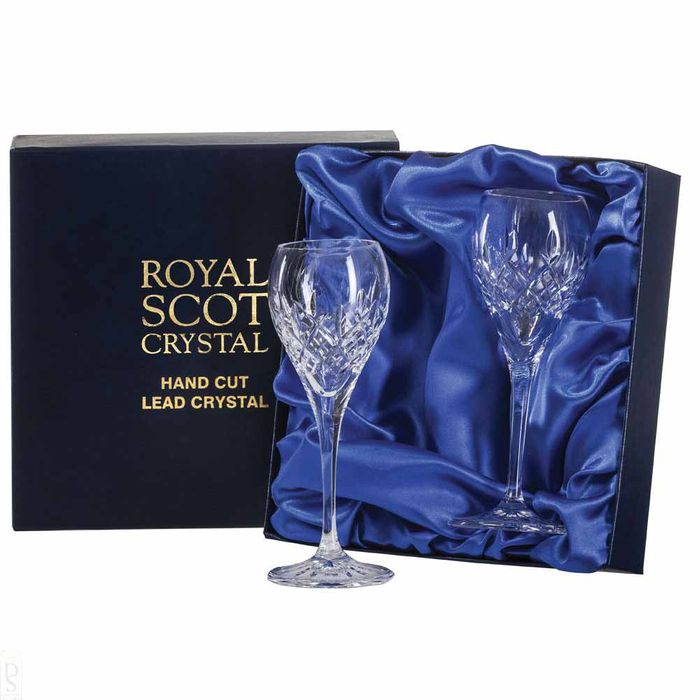 Royal Scot Crystal London 2 Crystal Port / Sherry Glasses, 165mm
