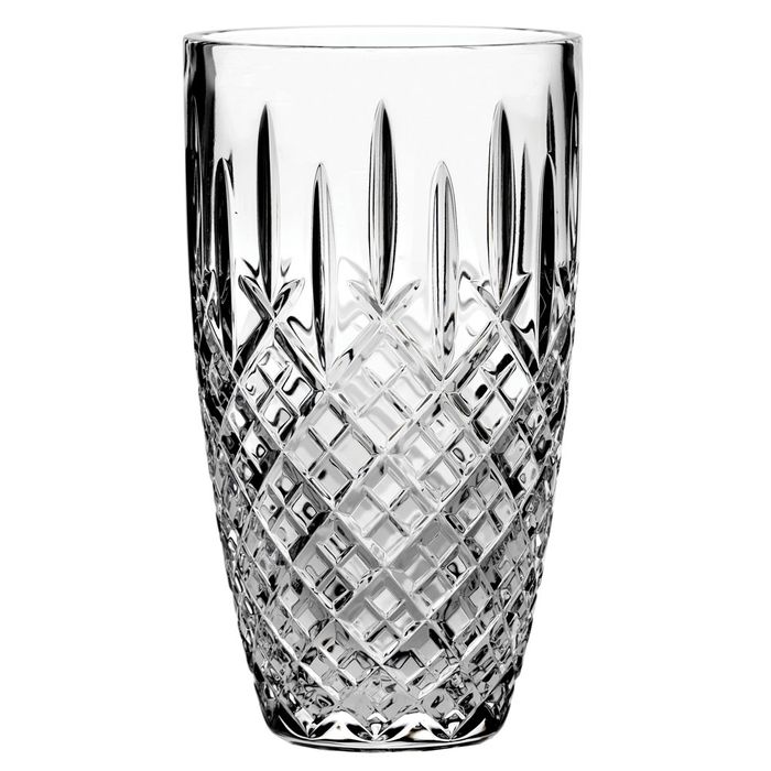 Royal Scot Crystal London Large Barrel Vase