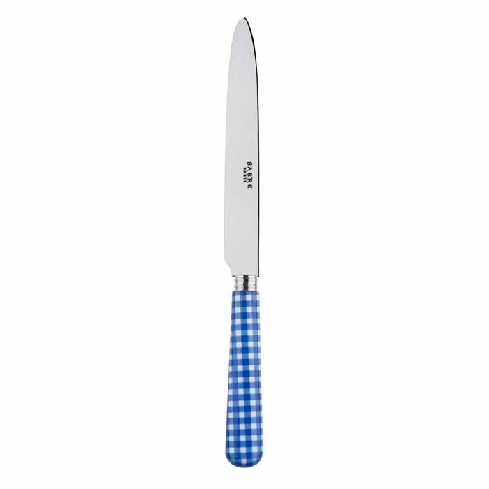 Sabre Gingham Lapis Blue 24cm Dinner Knife